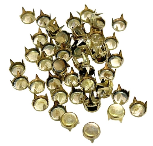 [10748] Tacha dorada redonda plana 5x5mm x 50un.   