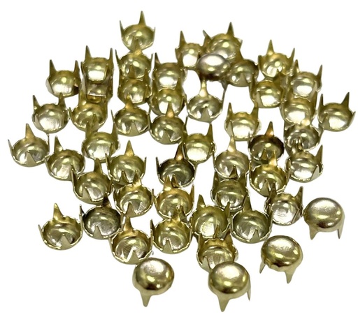 [10748] Tacha dorada redonda bombé 5x5mm x 50un.    
