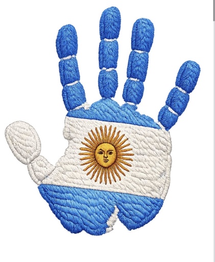 [10456] Transfer DTF simil bordado 01 Arg 02 x 1 hoja 