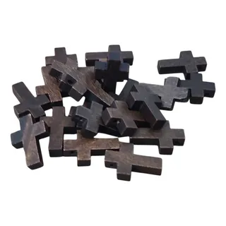 [10647] Cruz madera 33x22 marron x 10un 