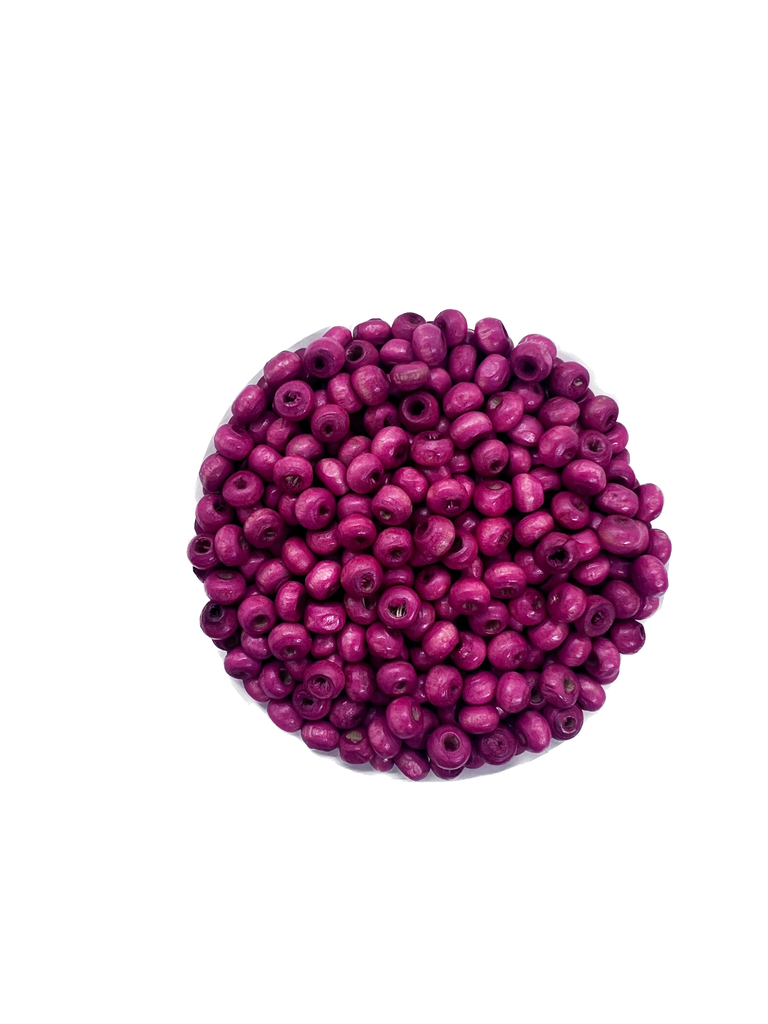 Bolita madera fucsia 4mm