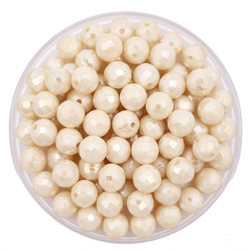 [12574] Bolitas Plásticas AB natural 6mm facetada x 10gr  