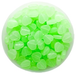 [12068] Corazones luminosos fluorescentes 10mm x 10gr.