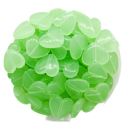 [12068] Corazones luminosos fluorescentes 15mm x 10gr.