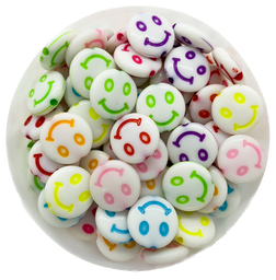 [12072] Plástico smile pastilla blanco c/color 14mm x 10gr.