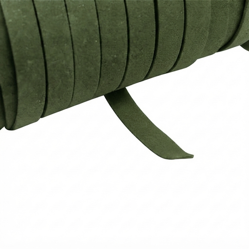 [11900] Cinta gamuza 10mm verde militar x 5mt.  
