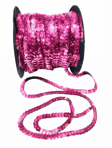 [12045] Hilo de lentejuela metal cube 6mm fucsia x 1mt. 