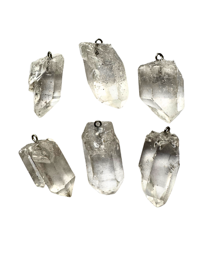[12213] Dije piedra Cuarzo Cristal punta c/pitón x 1 un.    