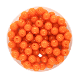 [10293] Bolita acrílico lisa naranja 6mm x 10g