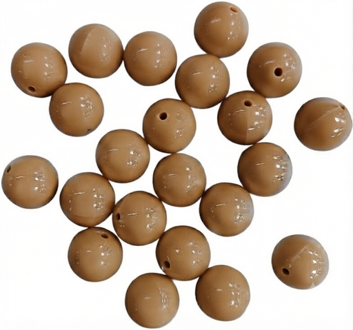 [10291] Bolita acrílico lisa 14mm marron claro x 40gr