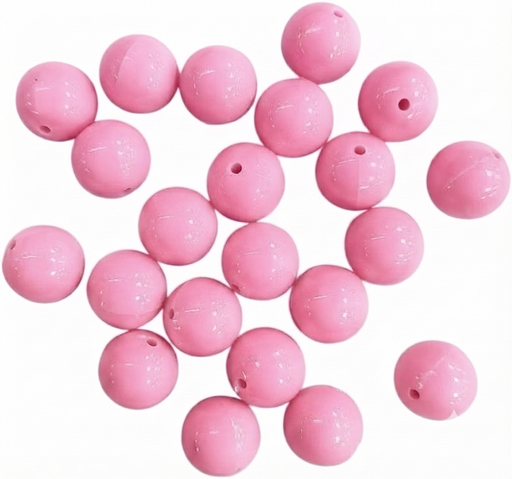 [10291] Bolita acrílico lisa 14mm rosa x 40gr