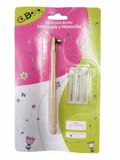 [10724] Aguja p/bordar lentejuela y mostacilla x 1un