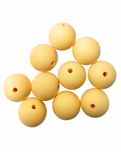 [12276] Bolita silicona lisa 15mm beige x 10 un 