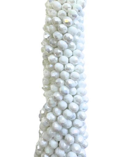 [10642] Cristal de roca 6mm blanco opaco tornasol (GD)