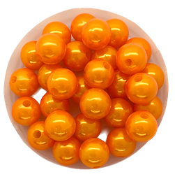 [11300] Perla plástica perlada naranja 10mm x 20g