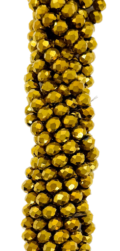 [10642] Cristal de roca 6mm dorado oscuro metalizado (GC)   