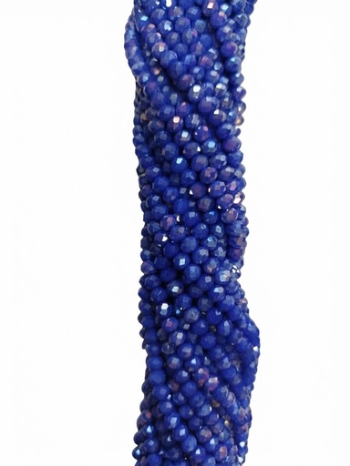 [10642] Cristal de roca 6mm azul oscuro opaco tornasol (GE)  