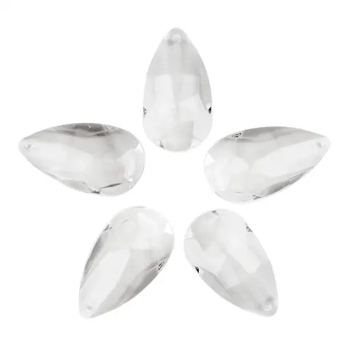 [10426] Cairel acrílico transparente dije gota #3544 40mm x 20gr  