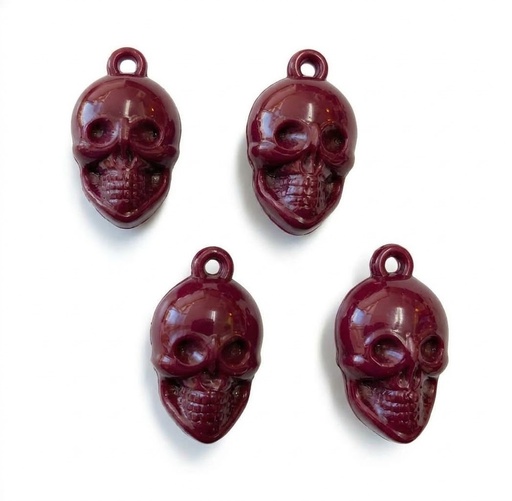 [15311] Dije calavera bordo x 4un 