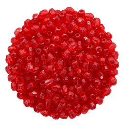 [10203] Perla plást. hexagonal rojo 4mm x 10gr.