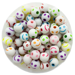 [12071] Smile bolita blanca c/color 10mm x 10 grs.