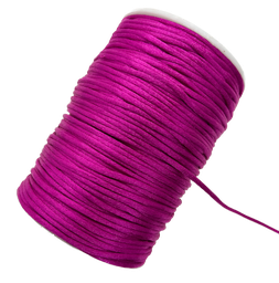 Cordón de seda fucsia 2mm