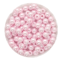 [11741] Perla plástica perlada rosa bebé 6mm x 10g