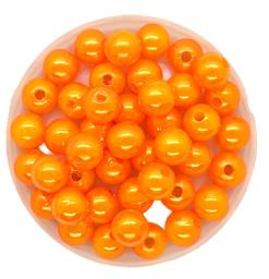 [11299] Perla plástica perlada naranja 8mm x 20g