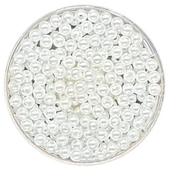 [10521] Perla plástica perlada blanca 4mm x 10gr.
