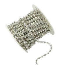[11441] Strass cristal base plata #cristal SS16 x 1mt.