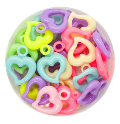 [10233] Plástico infantil pastel corazón contorno dije x 10gr.