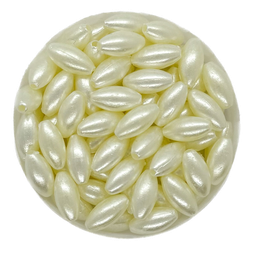 [10439] Perla de río plástica arroz 8x4mm x 10gr.