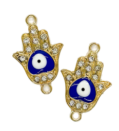 [12205] Dije fundición manito hamsa c/strass x 1 un.