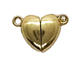 [12087] Dije/cierre imán corazón dorado rose x 1un.