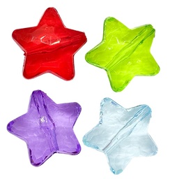 [10426] Cairel acrílico estrella pasante multi x 4 un.
