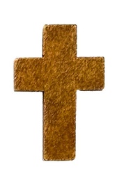 [11998] Cruz madera marron 22x15 mm x 10 un.