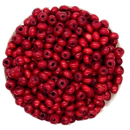 Bolita madera 4mm roja