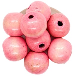 Bolita madera 20mm rosa