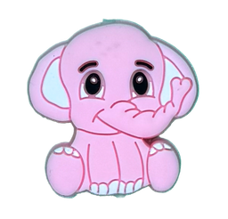 [12245] Dije silicona pasante No-Tox Elefante rosa x 1 un.