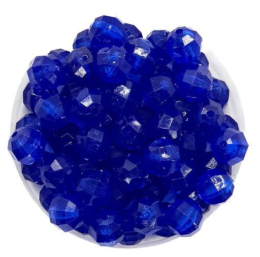 [10299] Bolita acrílica facetada azúl oscuro 8mm x 10g
