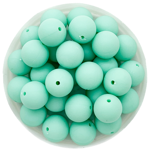 [10539] Bolita acrílico engomada aguamarina 10mm x 10g