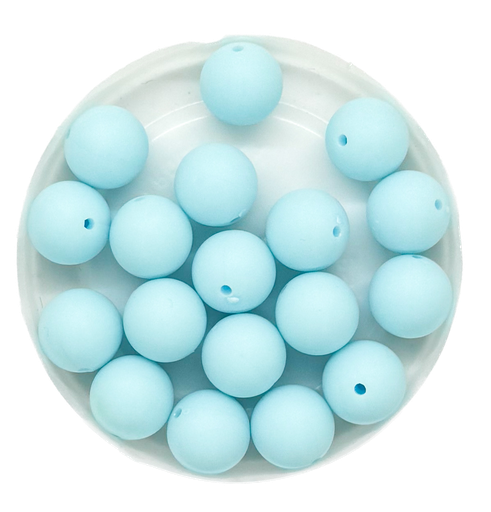 [10539] Bolita acrílico engomada celeste 10mm x 10g