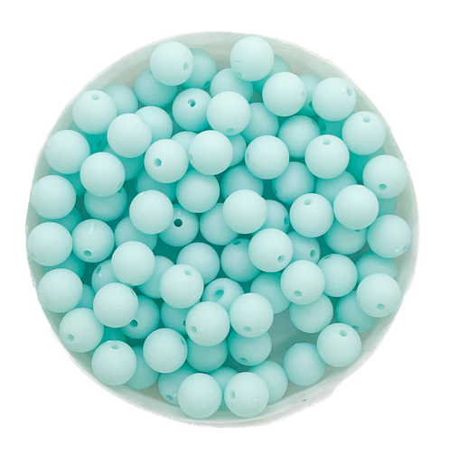 [11443] Bolita acrílico engomada celeste 6mm x 10g