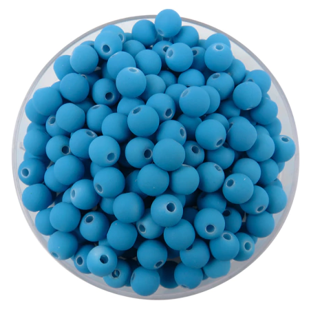 [11443] Bolita acrílico engomada celeste 6mm