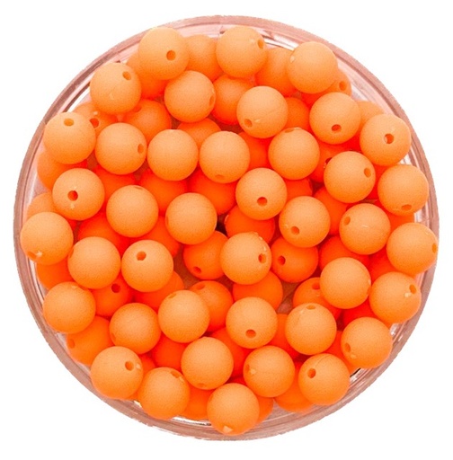 [11443] Bolita acrílico engomada naranja 6mm x 10g