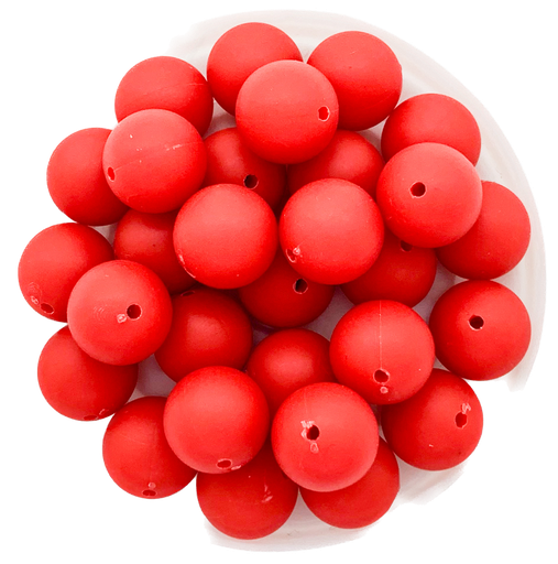 [10539] Bolita acrílico engomada rojo 10mm x 10g