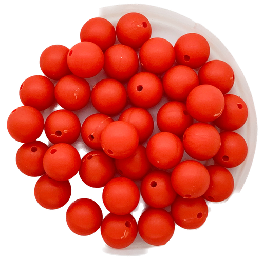 [10746] Bolita acrílico engomada rojo oscuro 8mm x 10g