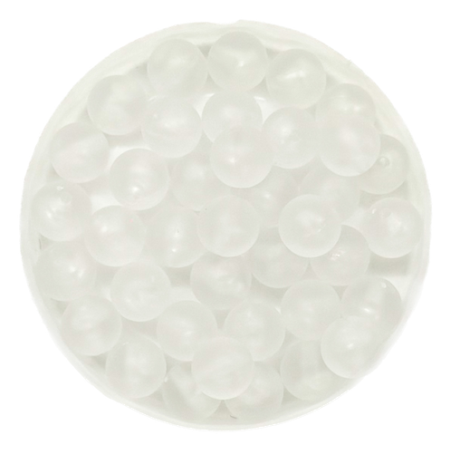 [10746] Bolita acrílico engomada transparente 8mm x 10g