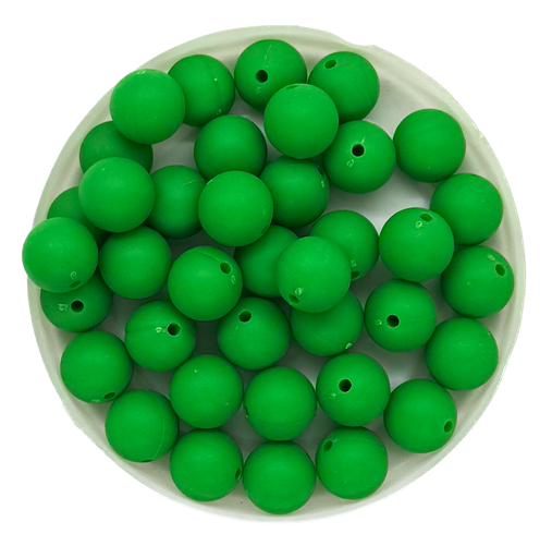 [10746] Bolita acrílico engomada verde 8mm x 10g