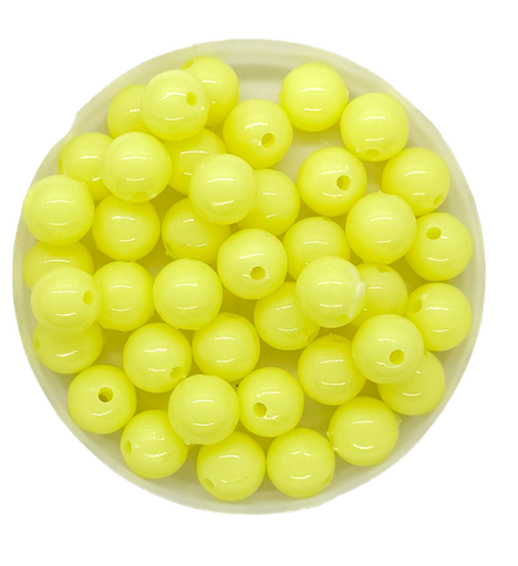 [10293] Bolita acrílico lisa amarillo pastel 8mm x 10g